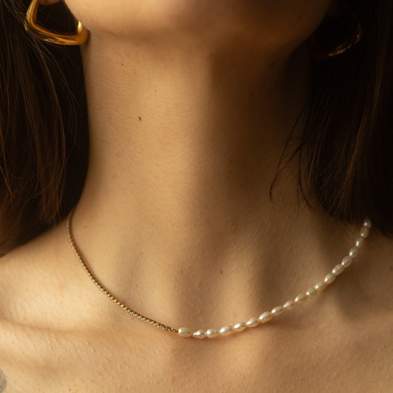 Colier cu perle naturale de cultura Glitterati Luce