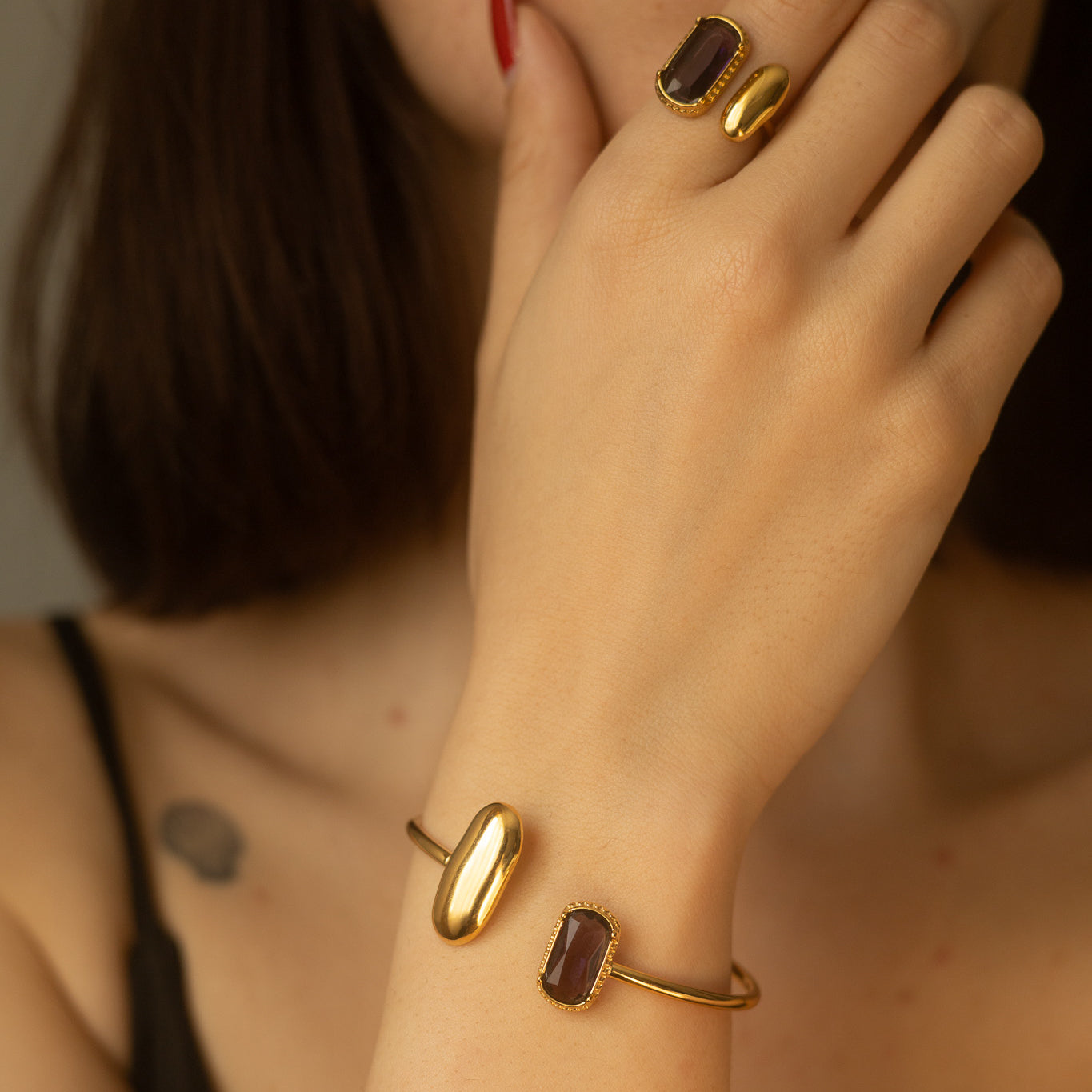 Bratara placata cu aur de 18k Glitterati Portal