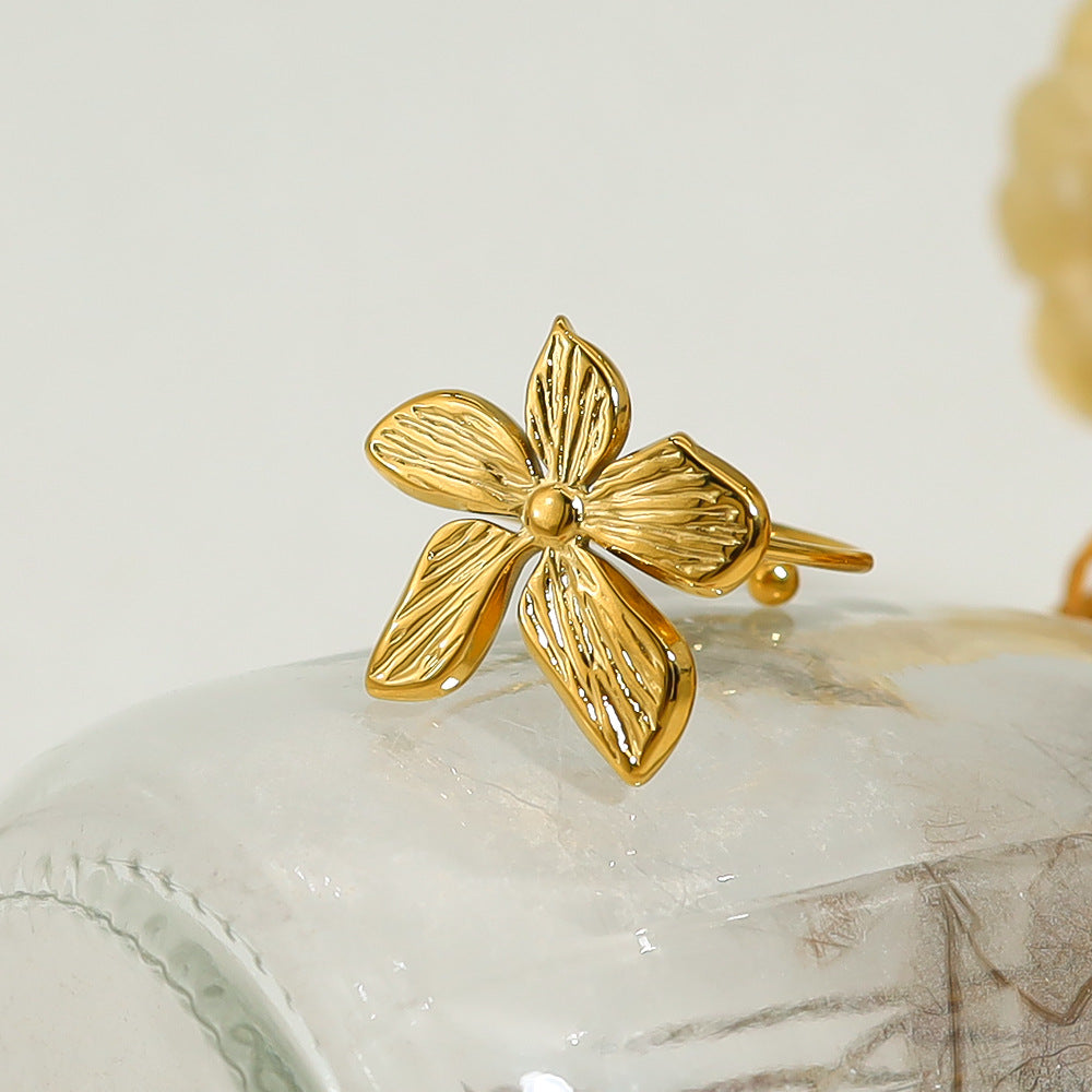 Inel placat cu aur de 18k Glitterati Fleur