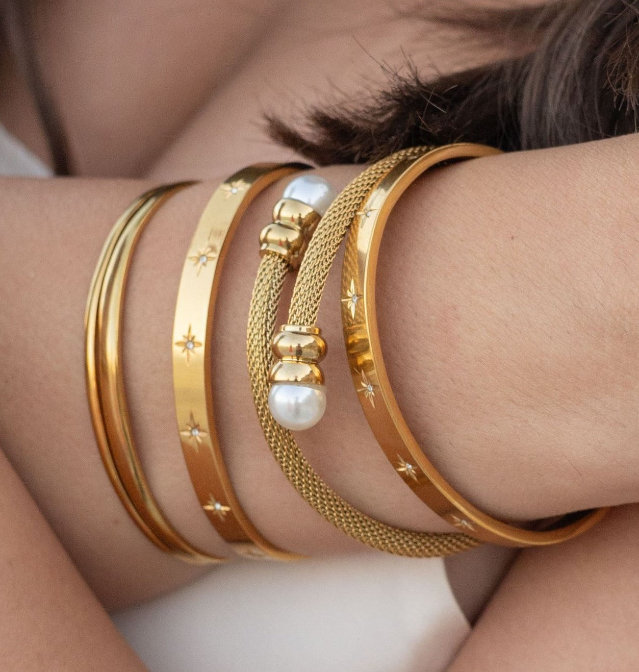 Brățară placată cu aur de 18k Glitterati Glow - gold