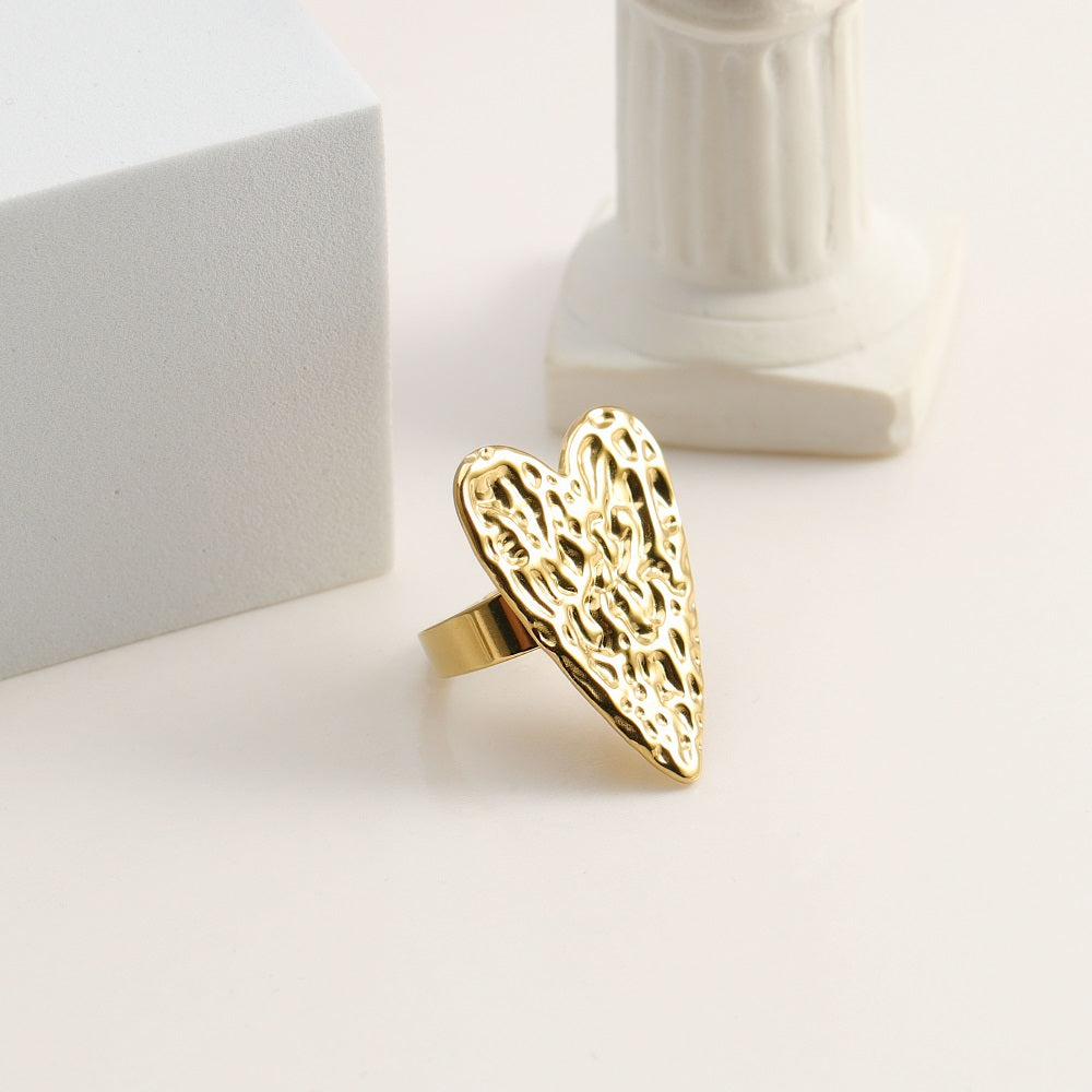 Inel placat cu aur de 18k Glitterati Big Love