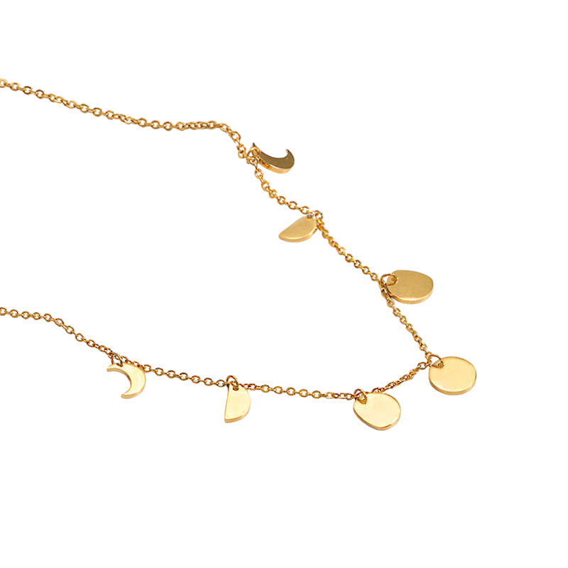 Colier Glitterati Moonwalker - placat cu aur de 18k