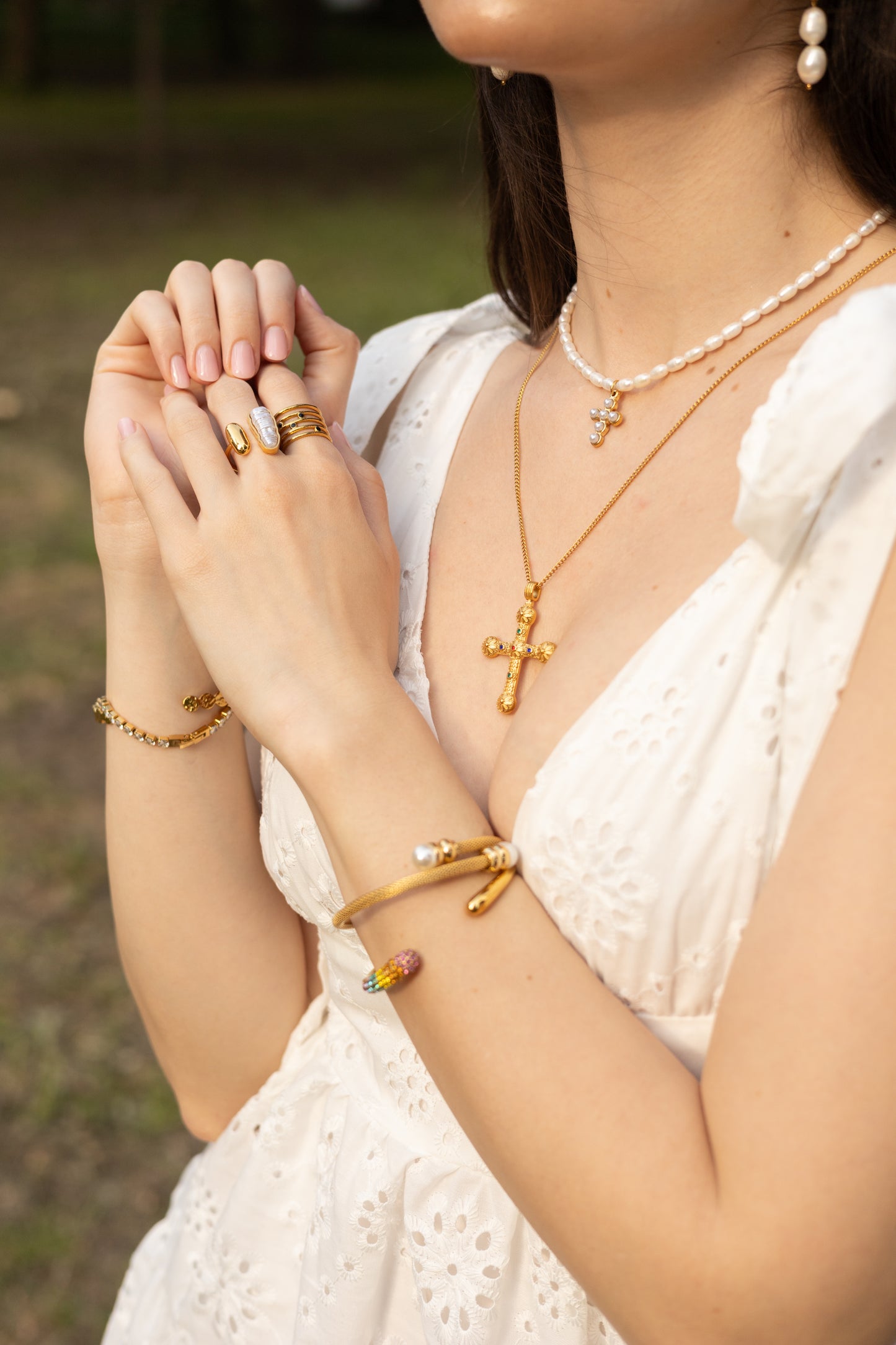 Colier placat cu aur de 18k Glitterati