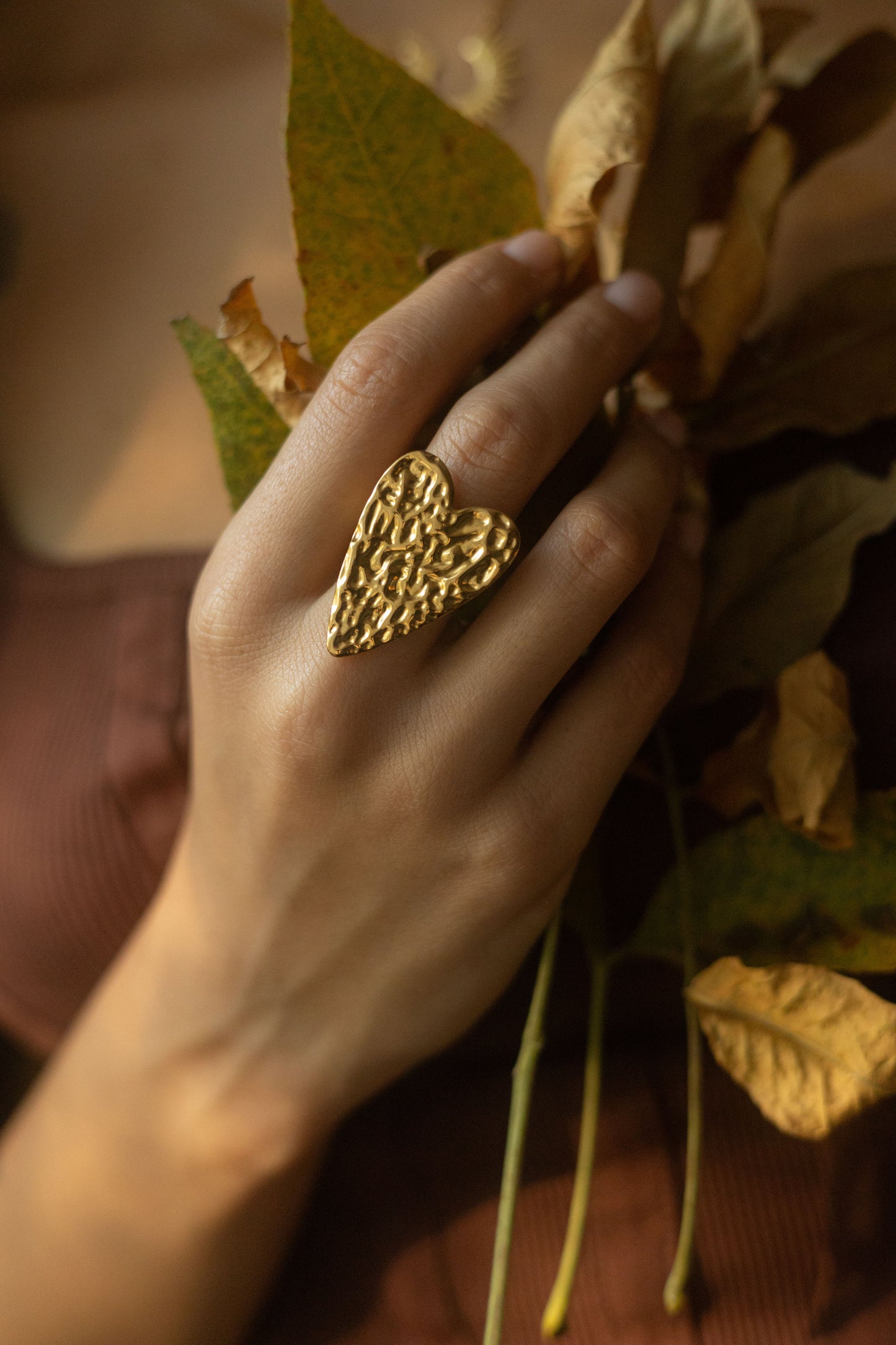 Inel placat cu aur de 18k Glitterati Big Love