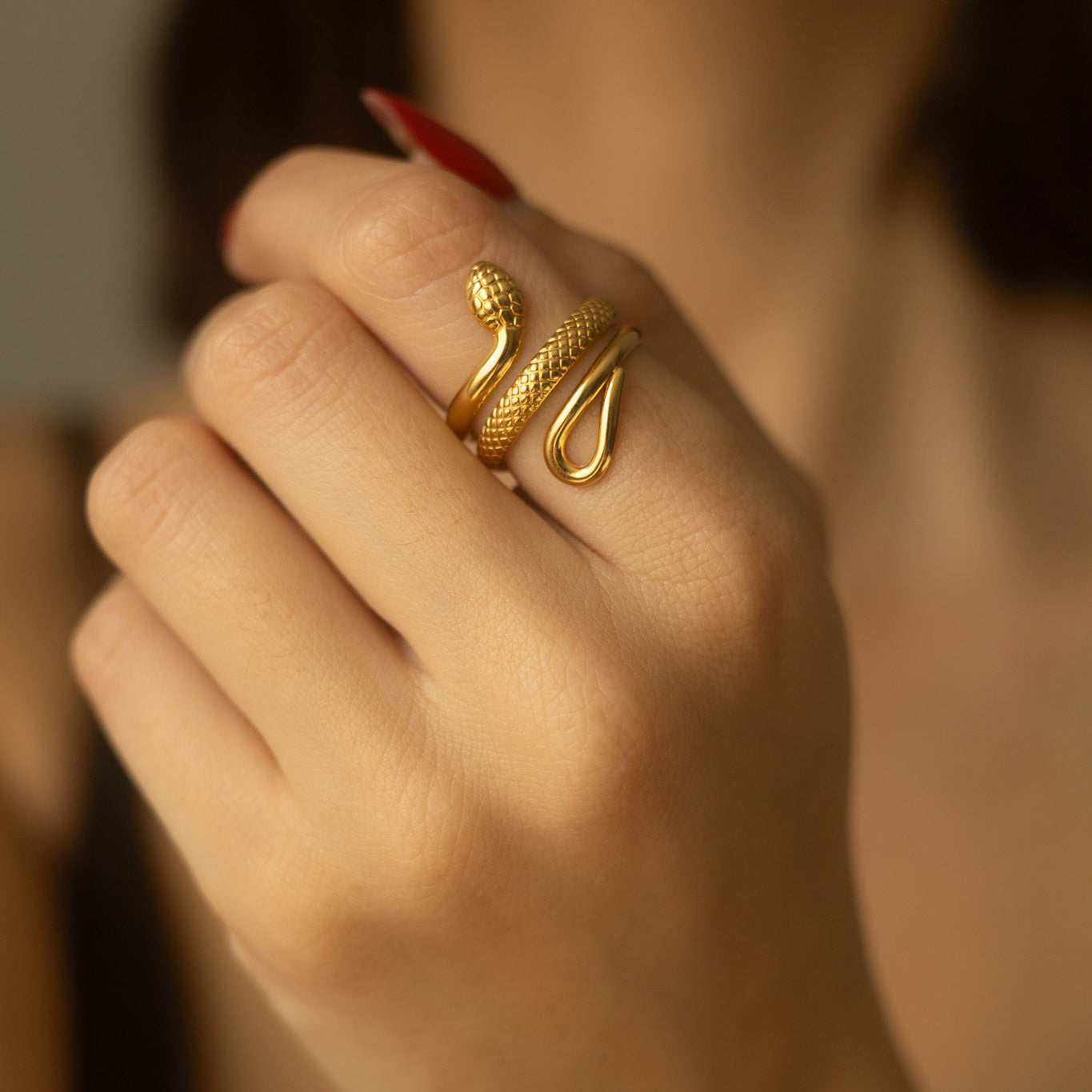 Inel Glitterati Temptation - placat cu aur de 18k