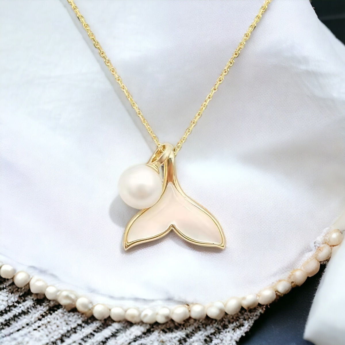 Colier Glitterati Mermaid - placat cu aur de 18k