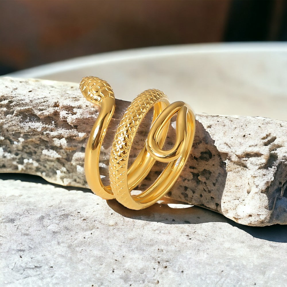 Inel Glitterati Temptation - placat cu aur de 18k