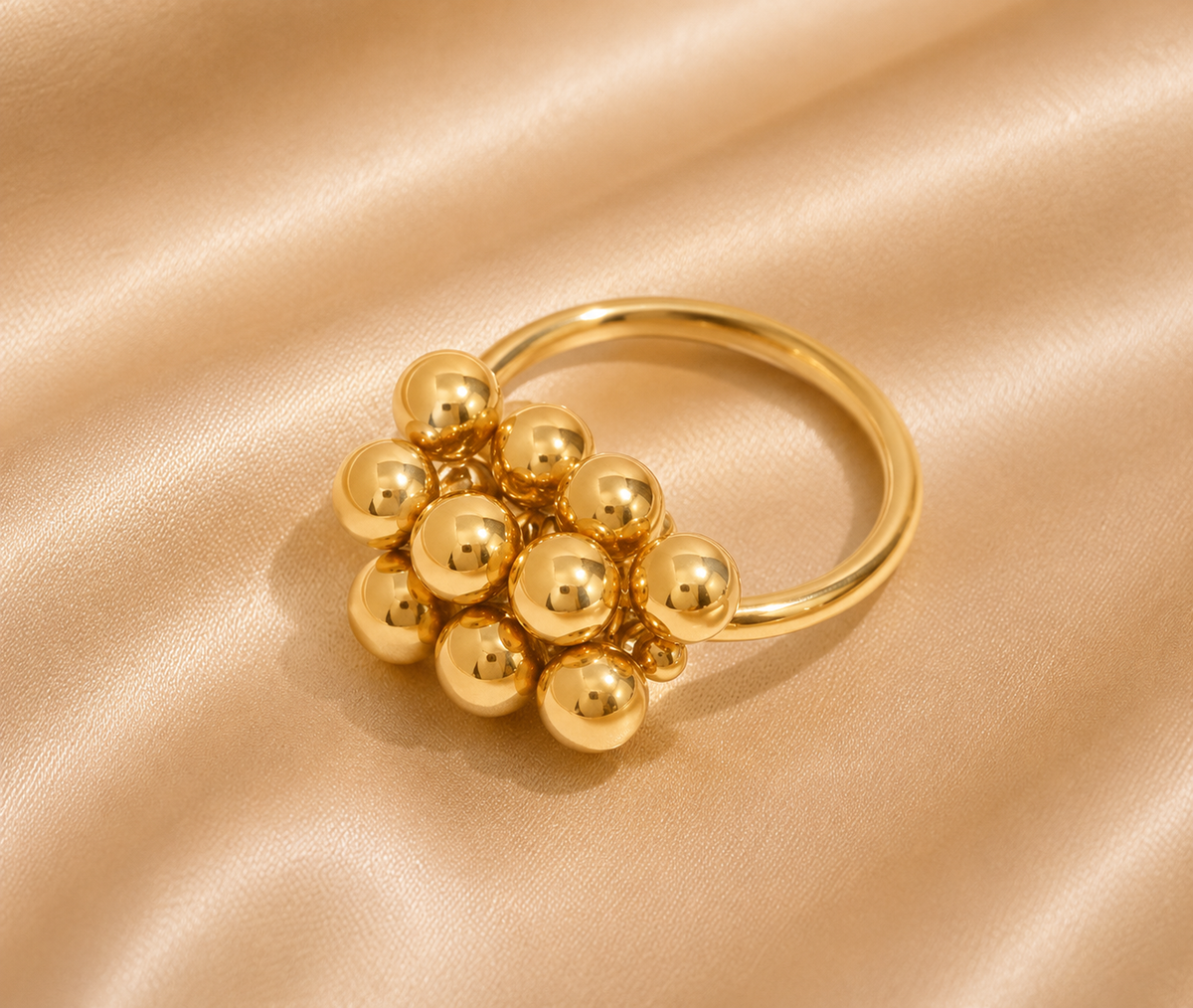 Inel placat cu aur de 18k Glitterati Ball