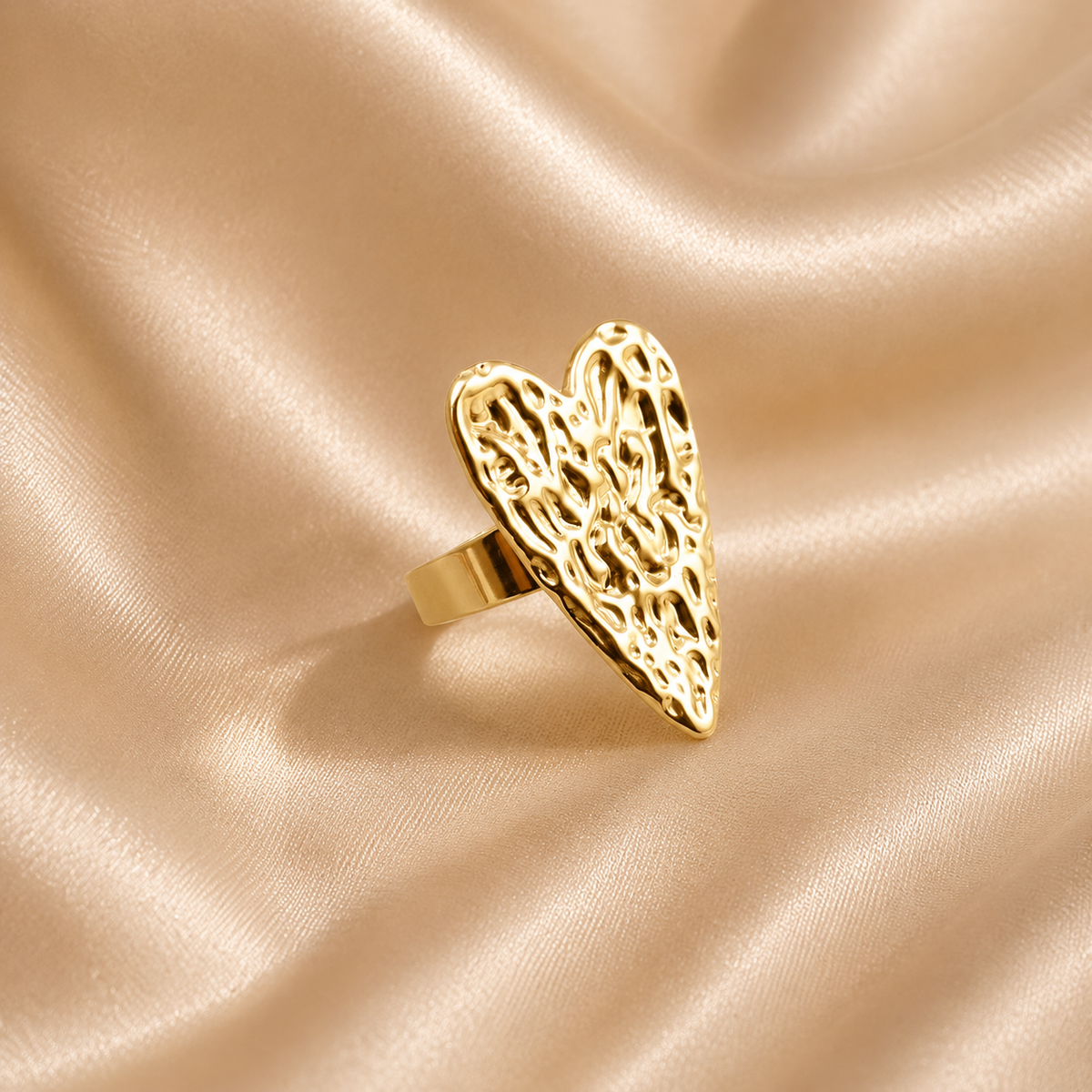 Inel placat cu aur de 18k Glitterati Big Love