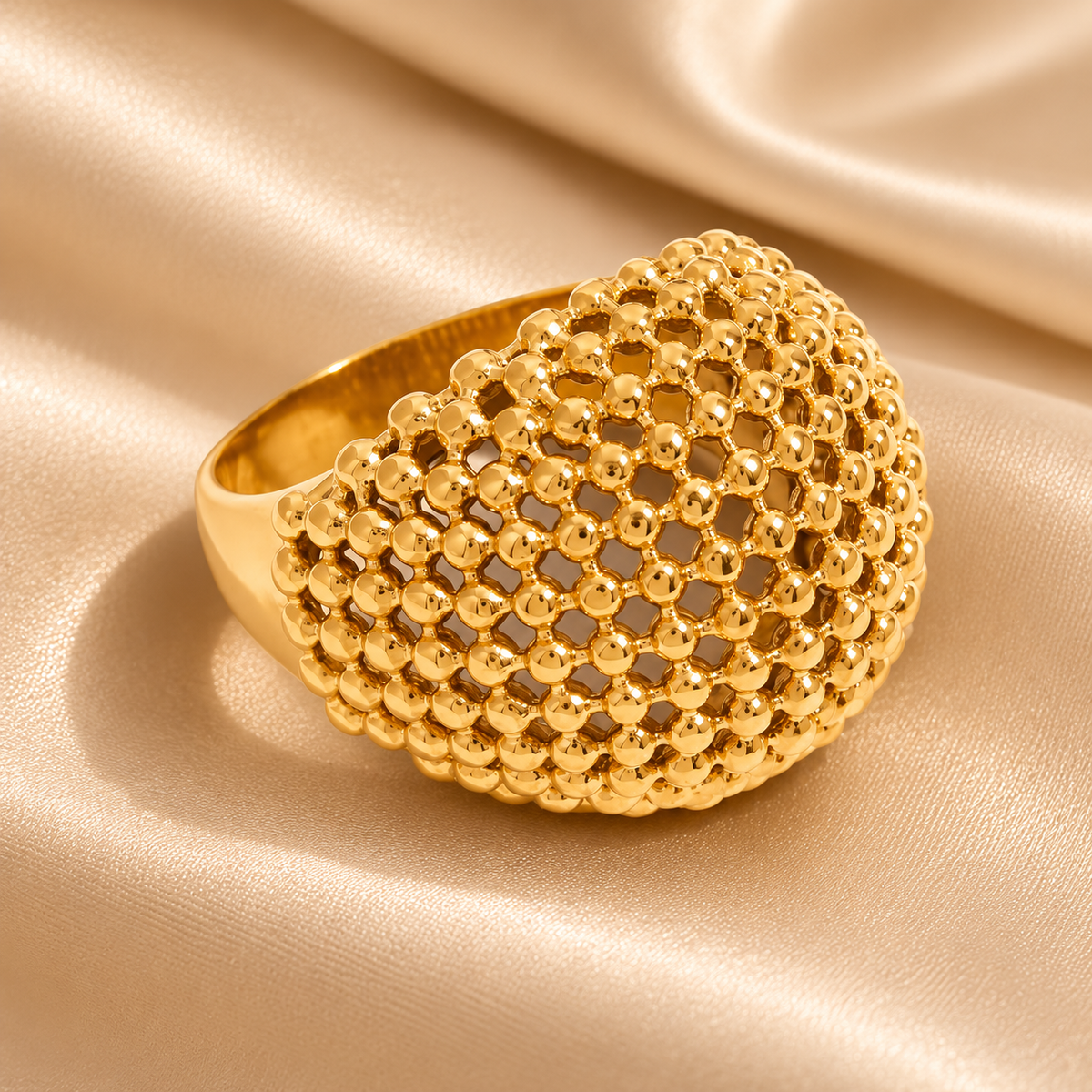Inel Glitterati Armor - gold, placat cu aur de 18k