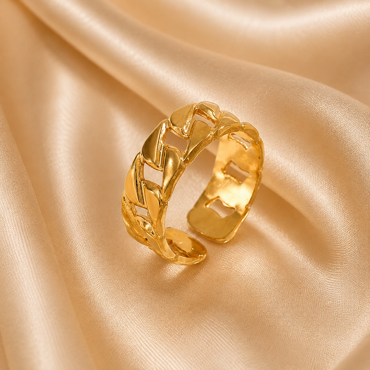 Chains - inel placat cu aur de 18k