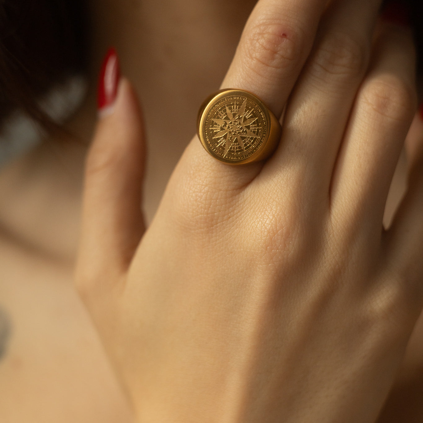 Inel placat cu aur de 18k Glitterati Wizzard