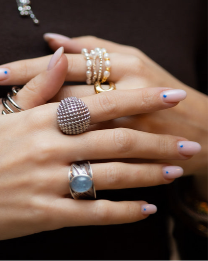 Inel Glitterati Armor-silver