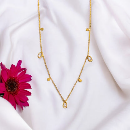 Colier placat cu aur de 18k Glitterati Tear Drop