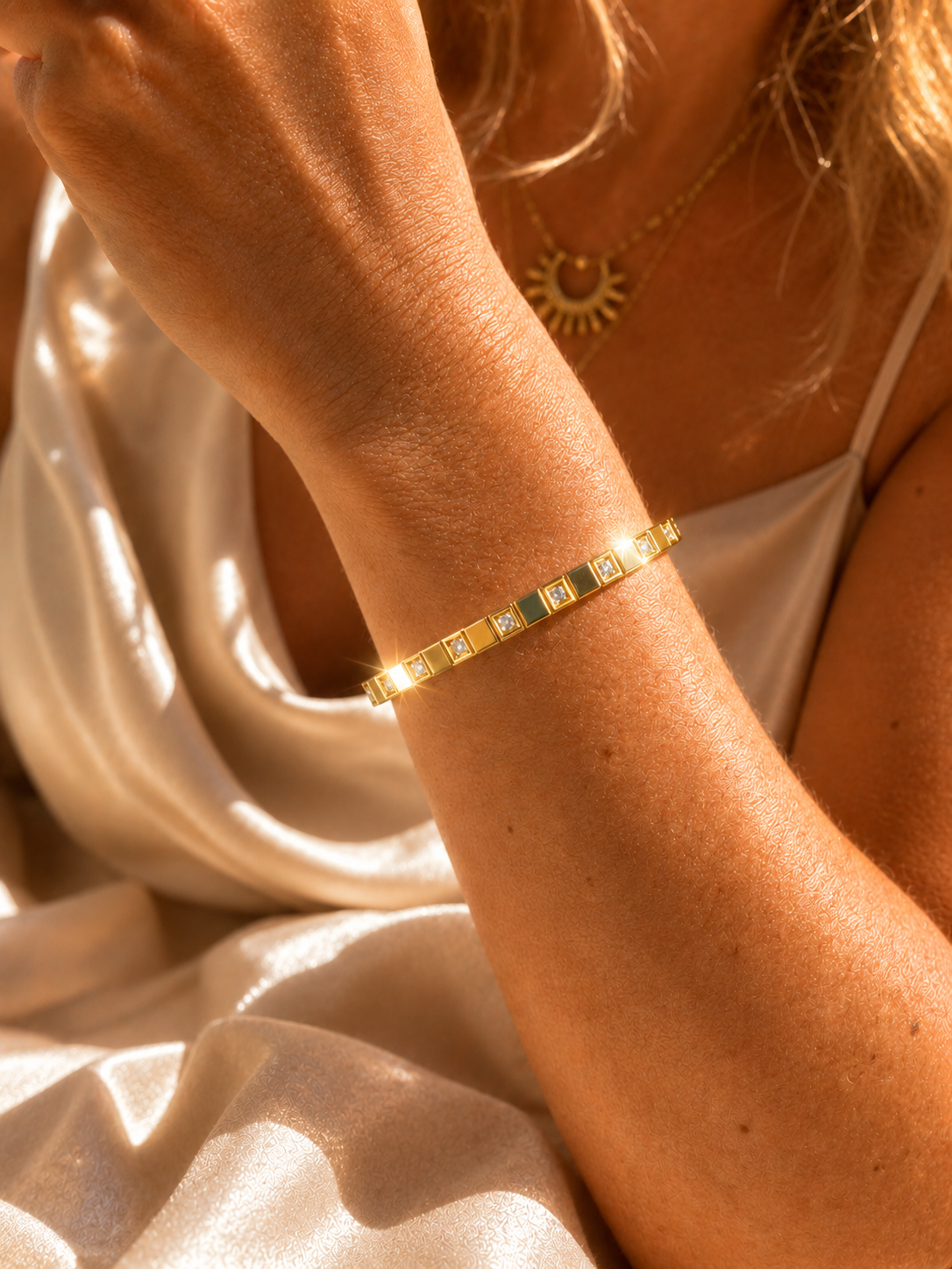Bratara placata cu aur de 18k Glitterati Glow
