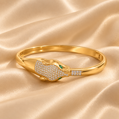Brățară aurie Glitterati premium din oțel chirurgical placată cu aur 18K