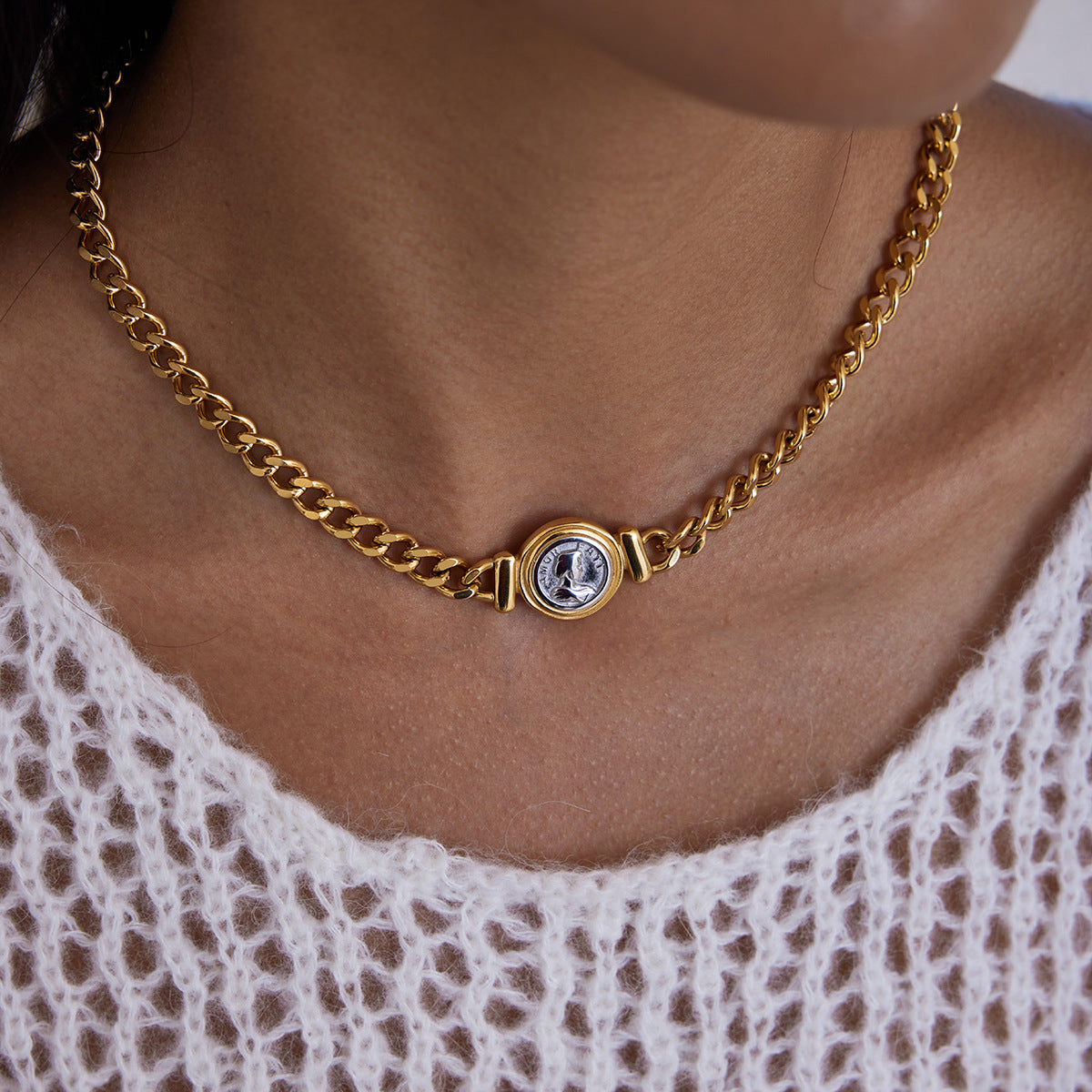 Colier placat cu aur de 18K Glitterati
