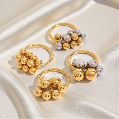 Inel placat cu aur de 18k Glitterati Ball
