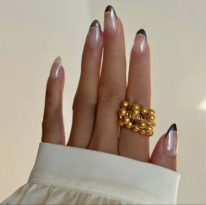 Inel placat cu aur de 18k Glitterati Ball