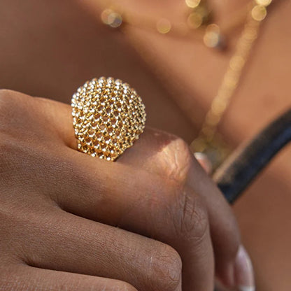 Inel Glitterati Armor - gold, placat cu aur de 18k