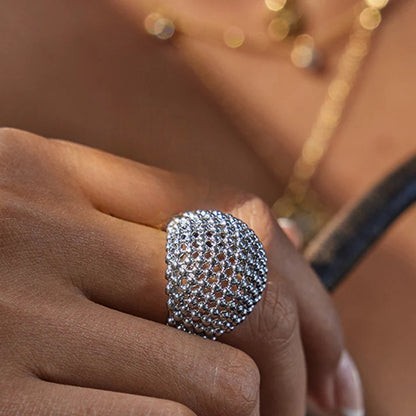 Inel Glitterati Armor-silver