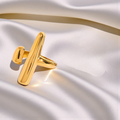 Inel Glitterati Presence placat cu aur de 18k