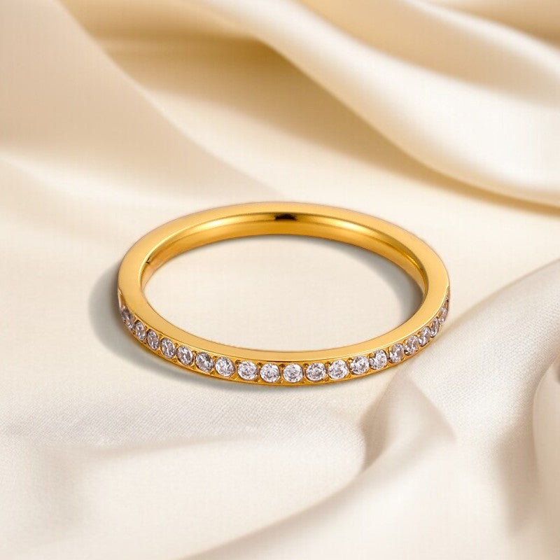 Inel Glitterati placat cu aur de 18K Candy Pop - pure white