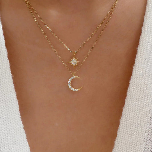 Colier din argint  Glitterati placat cu aur de 18K