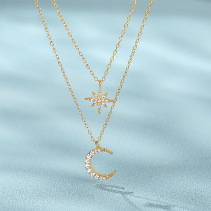Colier din argint  Glitterati placat cu aur de 18K