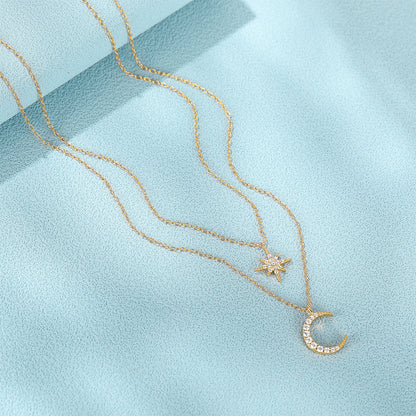 Colier din argint  Glitterati placat cu aur de 18K