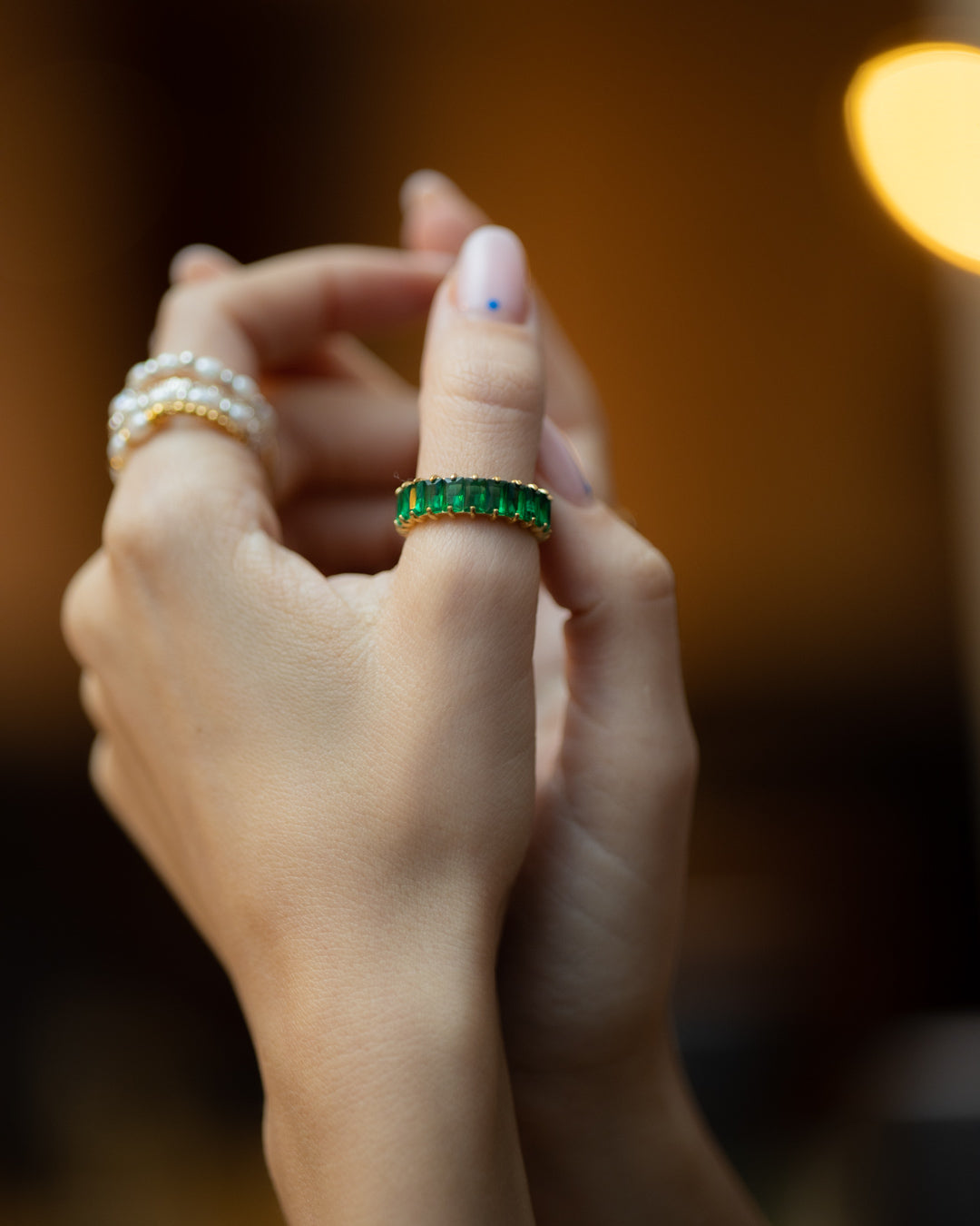 Inel Glitterati , placat cu aur de de 18k