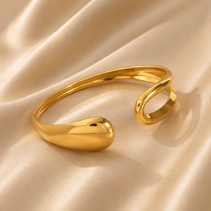 Brățară aurie Glitterati din oțel chirurgical premium placată cu aur 18K