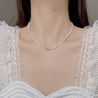 Colier Glitterati  din argint cu perle naturale de cultură