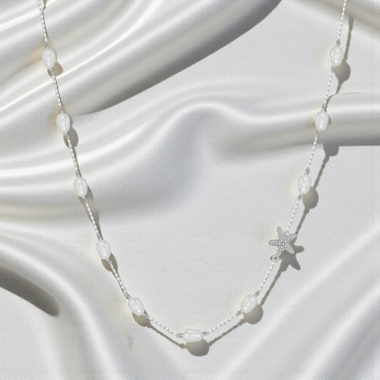 Colier din argint și perle naturale de cultură Glitterati Goddess