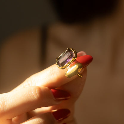Inel placat cu aur de de 18k Glitterati Portal