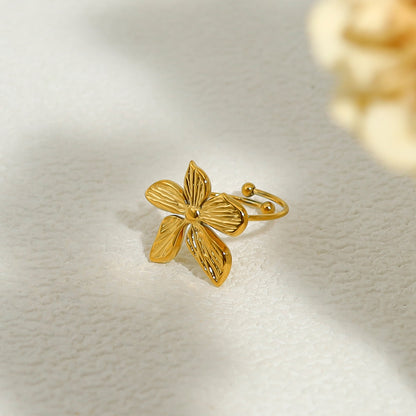 Inel placat cu aur de 18k Glitterati Fleur