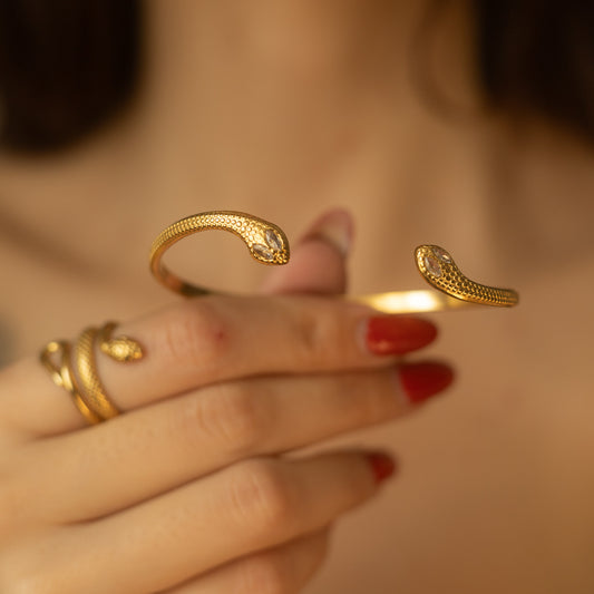 Bratara placata cu aur de 18k Glitterati Guardian