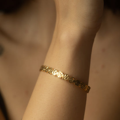 Bratara placata cu aur de 18k Glitterati Ripples