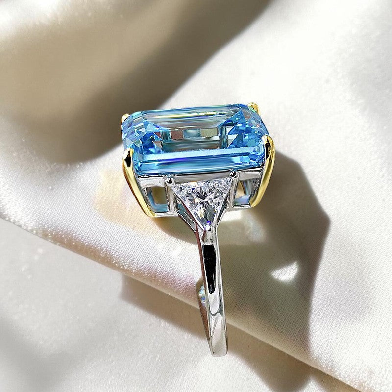 Inel Glitterati Brilliance - din argint, cu piatra radiant cut zirconia