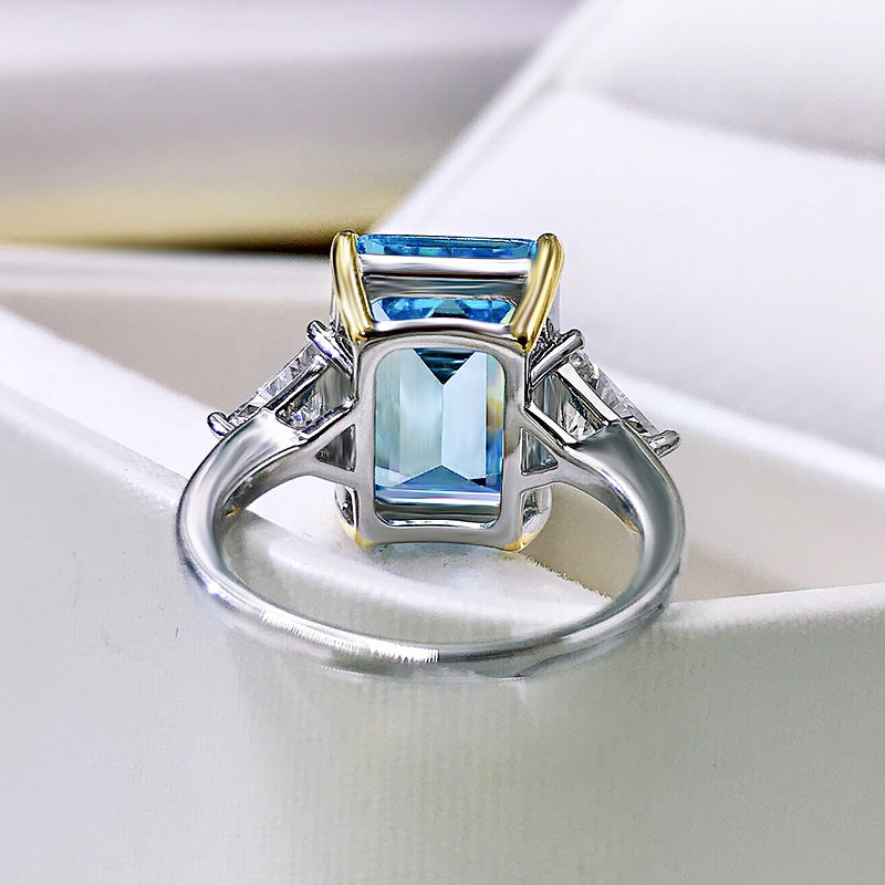 Inel Glitterati Brilliance - din argint, cu piatra radiant cut zirconia