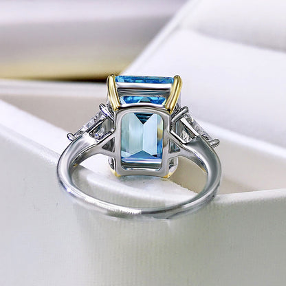Inel Glitterati Brilliance - din argint, cu piatra radiant cut zirconia