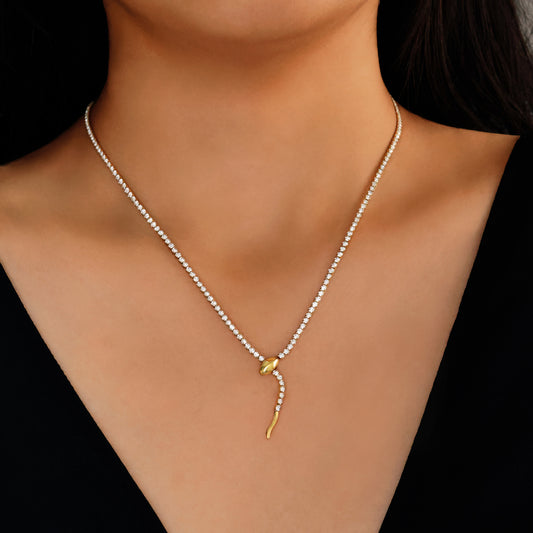 Colier Glitterati , placat cu aur de 18K