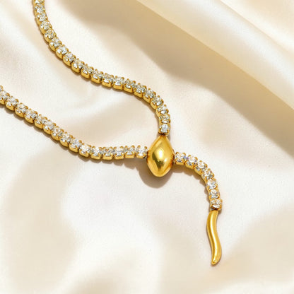Colier Glitterati , placat cu aur de 18K
