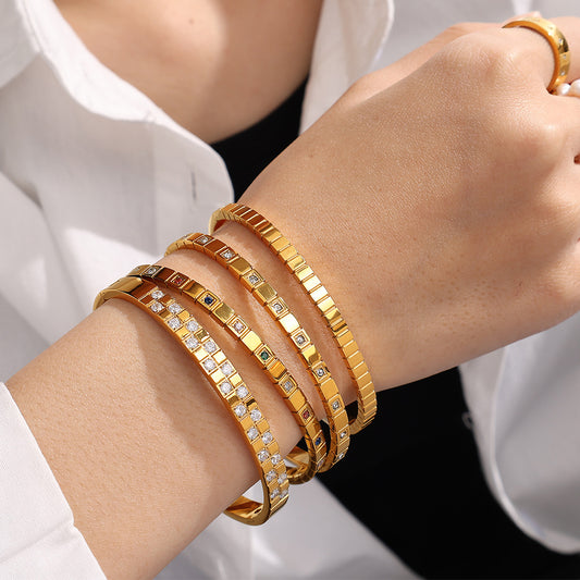 Bratara placata cu aur de 18k Glitterati