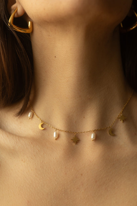 Colier placat cu aur de 18k Glitterati Starborn