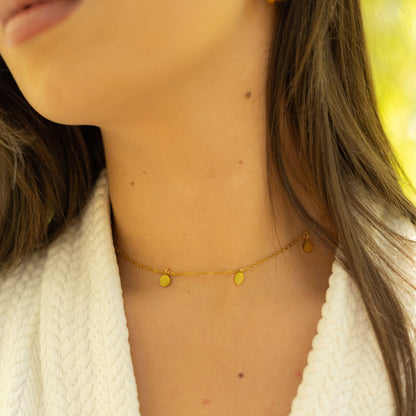 Colier Glitterati Fortune - placat cu aur de 18k