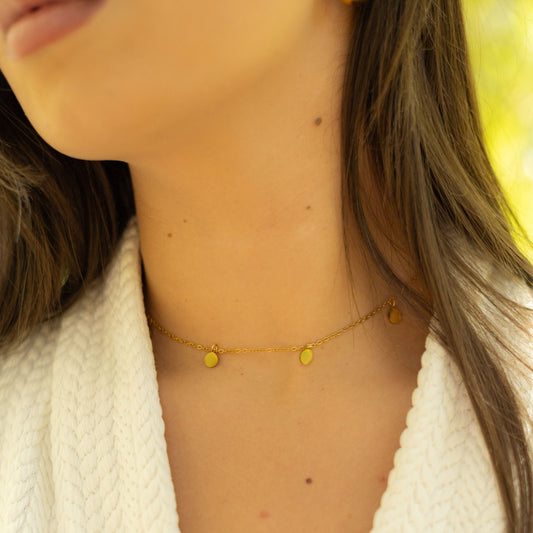 Colier Glitterati Fortune - placat cu aur de 18k