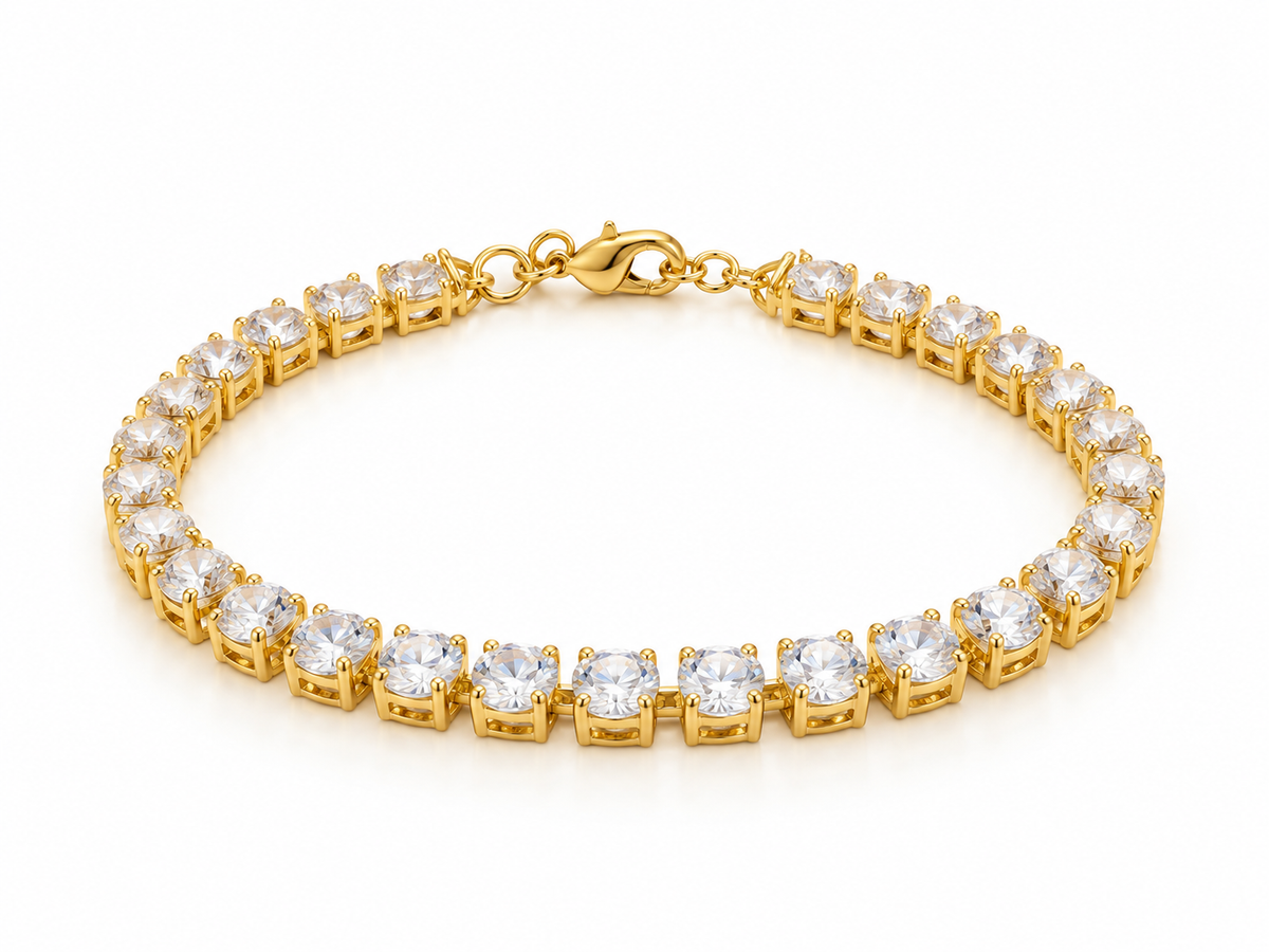 Brățară aurie tennis Glitterati Murmur