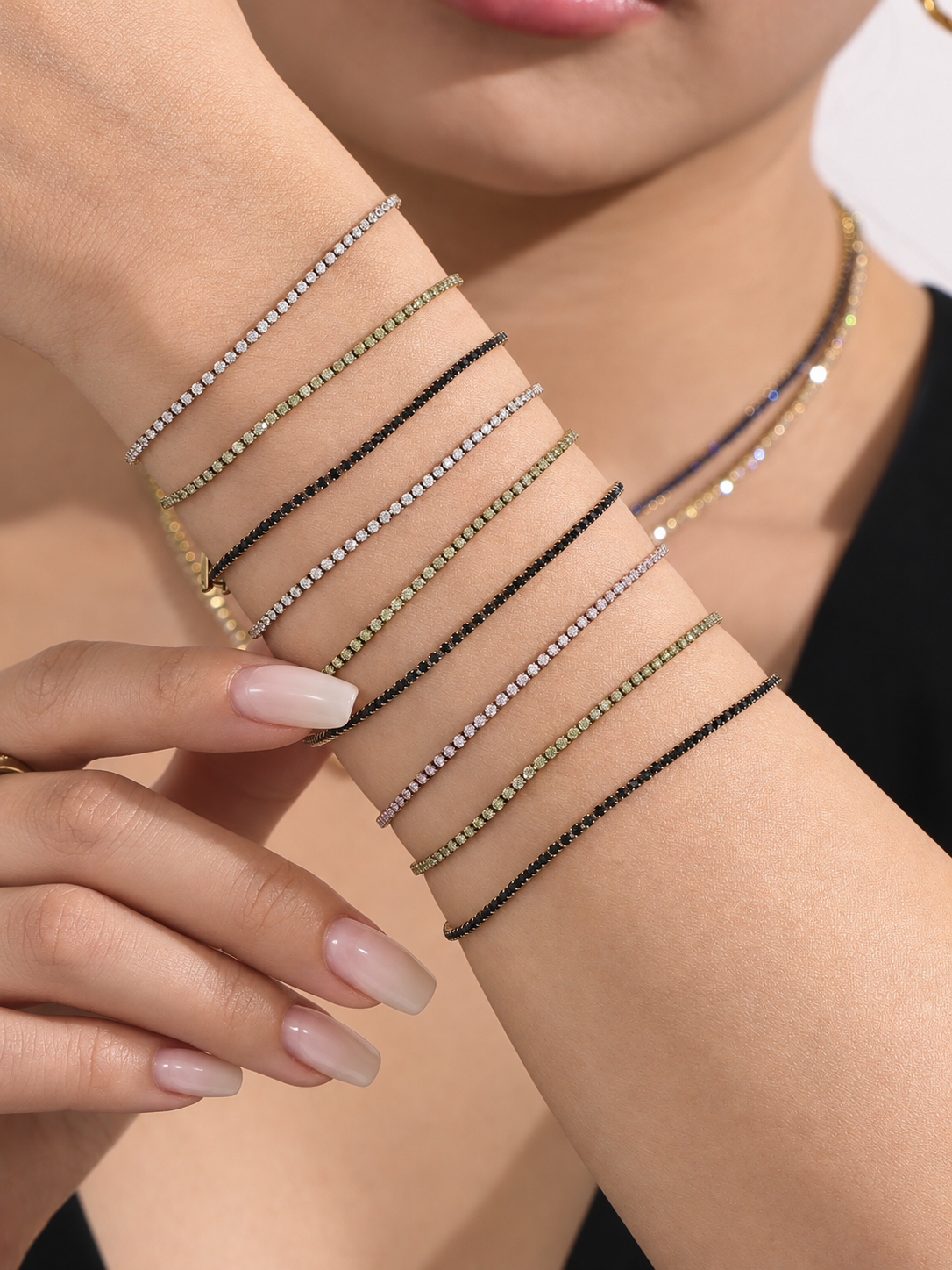 Bratara Glitterati tennis subtire