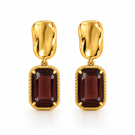 Glittery Orange Earrings